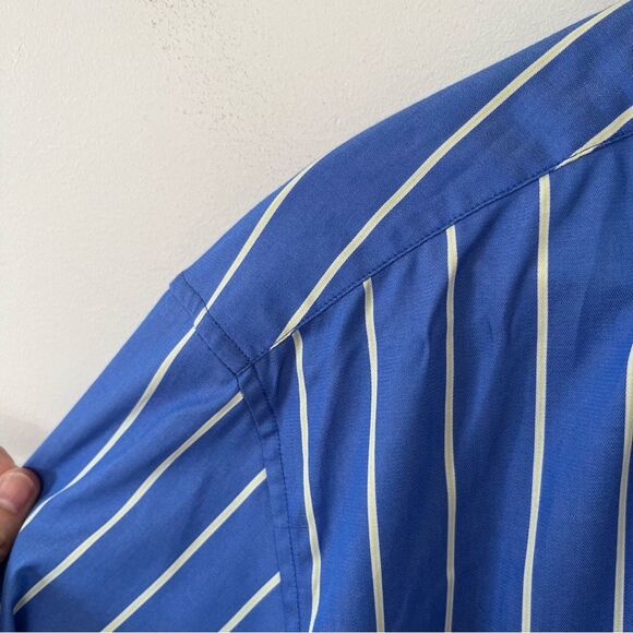 Robert Graham NWT "Aruba" Blue White Stripe Cotton Button Down Dress Shirt - Picture 5 of 16